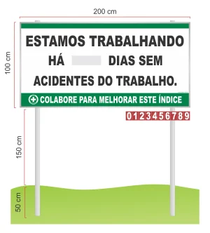 Placar de Acidentes Magnético